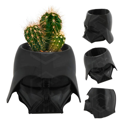 Maceta Flores Decorativa Artificial Darth Vader Star Wars 3d Negro Darth Vader