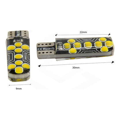 Par De Focos De Pellizco T10 18 Leds Cob Gel Alta Potencia