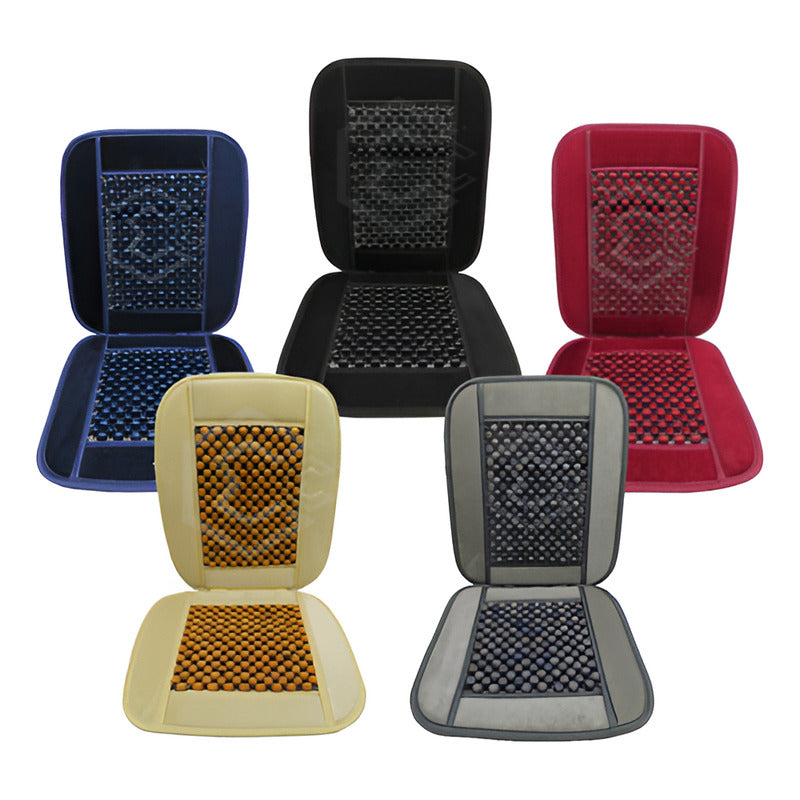 Respaldo Universal Asiento Bolitas De Madera Color A Escoger