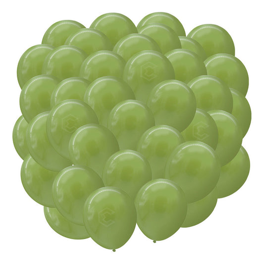 Bolsa 100 Globos Verde Brillosos #10 Fiestas Y Bodas Latex