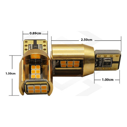 Kit De 10 Focos De Pellizco T10 18 Leds Canbus Aluminio 12v