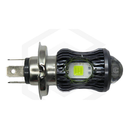 Foco Moto H4 Lupa Proyector Bicolor 30 Leds 2 Funciones H4