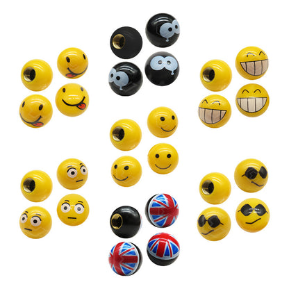 Kit 4 Tapones Cubre Pivote Válvula Emoji Caritas Auto Moto