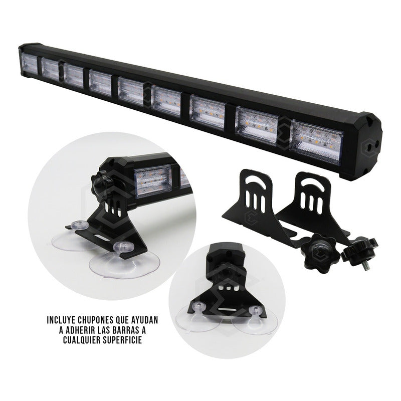 Barra 162 Leds 19 Funciones 9 Módulos Bicolor Estrobo 12-24v