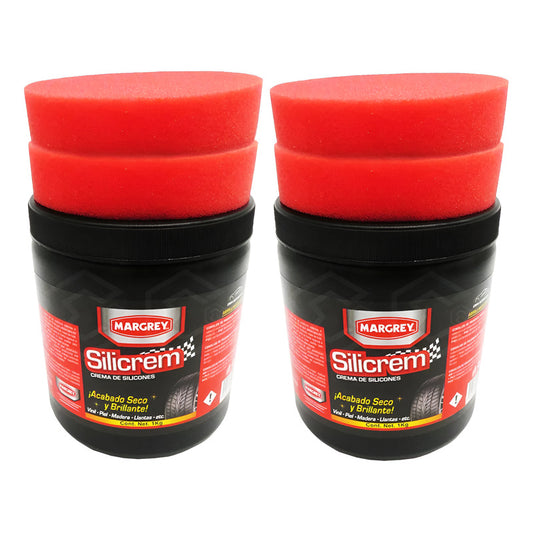 2 Silicrem 1lt Crema Silicones Tablero Llantas Abrillantador Blanco
