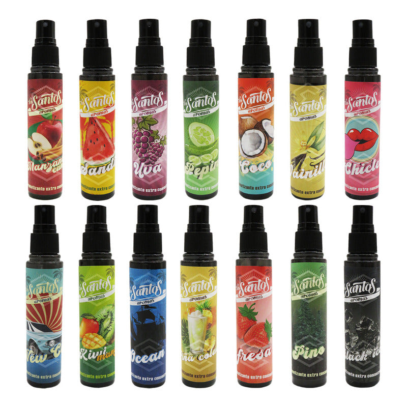 6 Aromatizante Botella Spray Liquido 60ml Auto Casa Ambiente