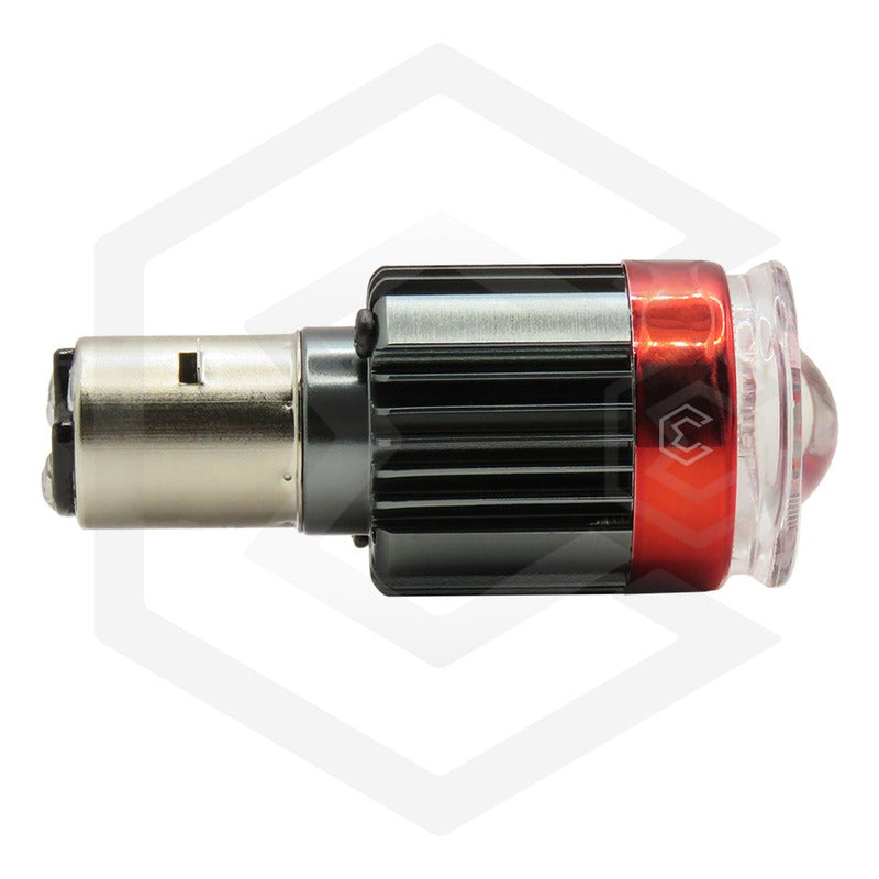 Foco Moto H4 Lupa Proyector Ba20d 24 Led Bicolor 4 Funcionet
