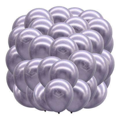 Bolsa 50 Globos Morado Metalizado #10 Fiestas Y Bodas Latex Morado Metalizado