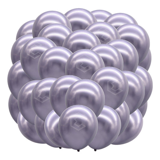 Bolsa 50 Globos Morado Metalizado #10 Fiestas Y Bodas Latex Morado Metalizado