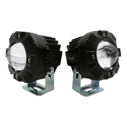 Faros Cuadrado 8 Hiperled C/lupa Rojo Blanco Ambar 12-24v