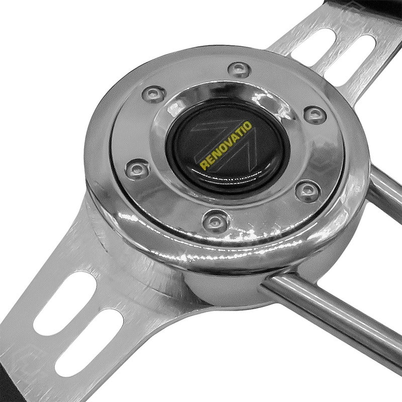 Volante Deportivo Universal De Metal Brazos Con Ranuras
