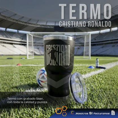 Vaso Termo Cristiano Ronaldo Cr7 Láser Acero Inoxidable 30oz Negro Vaso Termo Cristiano Ronaldo Cr7 Láser Acero Inoxidable 30oz