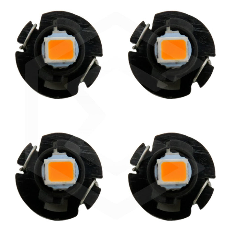 Kit 4 Focos Led T4.2 10 Mm Clúster Para Tablero Fija 12v