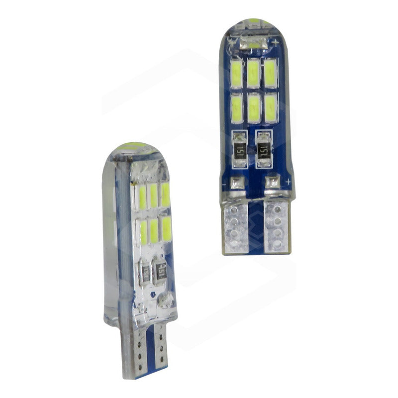 Kit De 10 Focos De Pellizco T10 15 Leds Encapsulado 3014 12v
