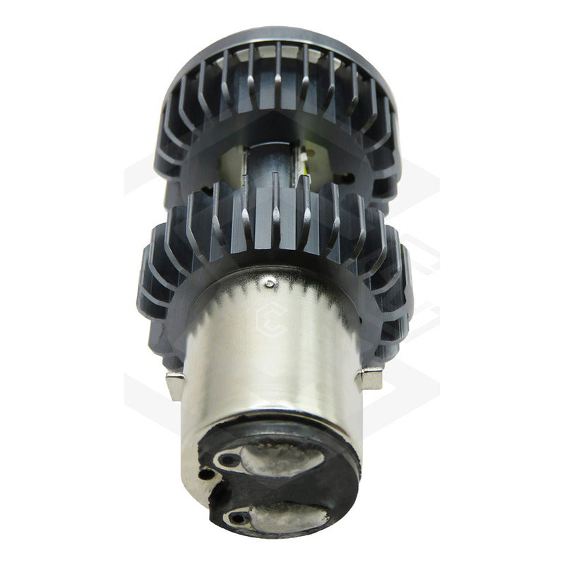 Foco Moto H4 Lupa Proyector Ba20d Bicolor 66 Leds 2 Funcion