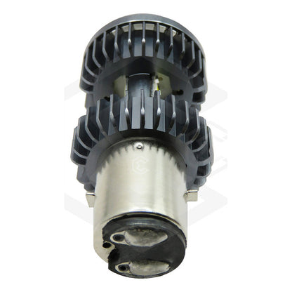 Foco Moto H4 Lupa Proyector Ba20d Bicolor 66 Leds 2 Funcion