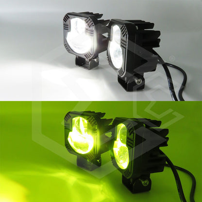 Faros Cuadrados Blanco/ámbar Fijo 15 Led 30w 6500lm 12-24v