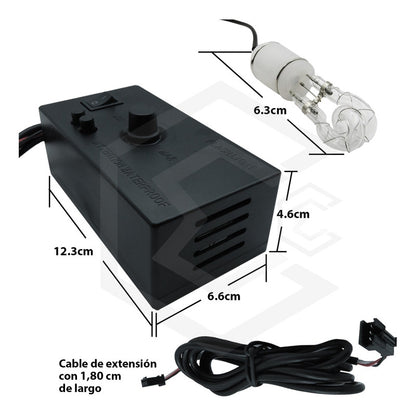 Estrobo Cola Cochino Prof 8 Funciones C/ventilador 2 Focos