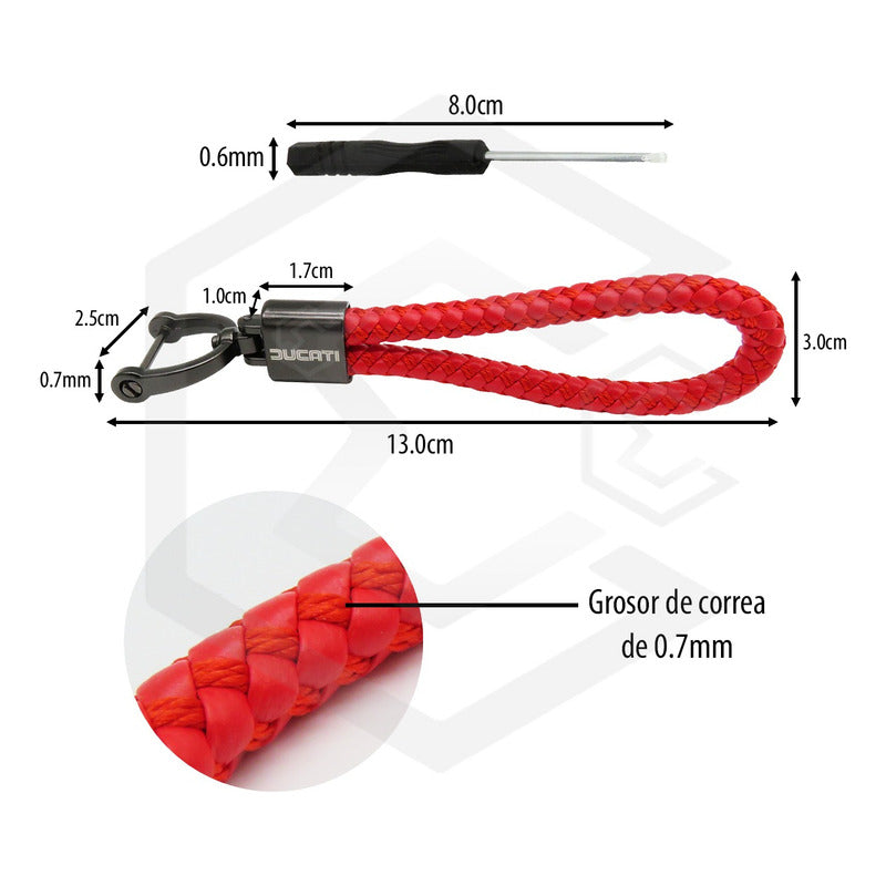 Llavero Para Moto Ducati 100% Piel Monster Diavel Panigale