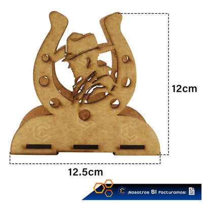 Kit 15 Servilletero Vaquero Herradura Recuerdos 12cm 3mm Mdf Vaquero