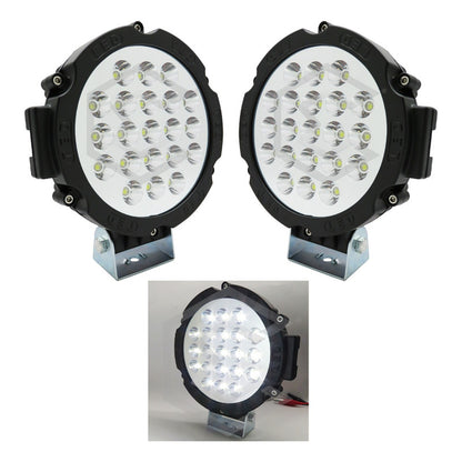 Faro Cree Redondo Universal 21 Led Blanco/ambar Fijo 7'' 24v