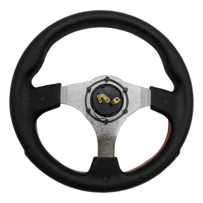 Volante Deportivo Universal De Metal Con Acabado Gloss 32cm