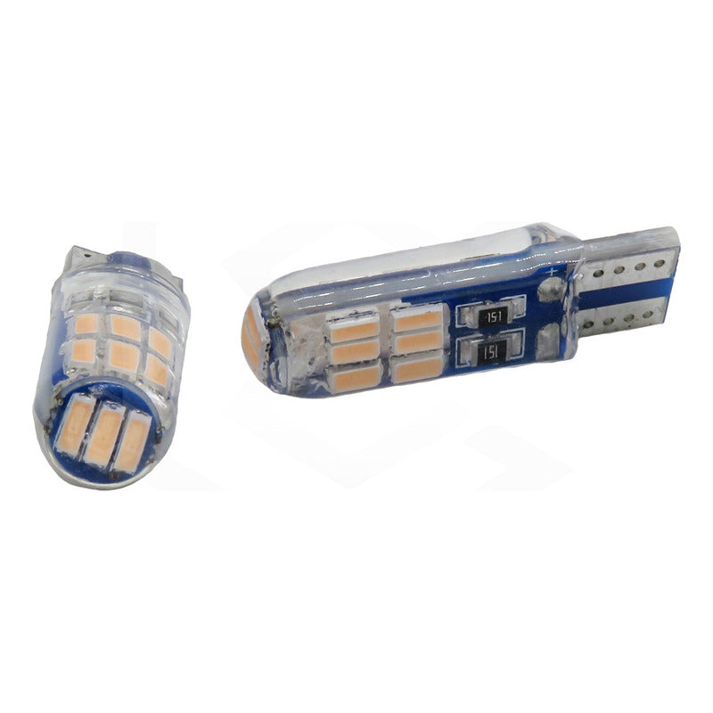 Kit De 10 Focos De Pellizco T10 15 Leds Encapsulado 3014 12v