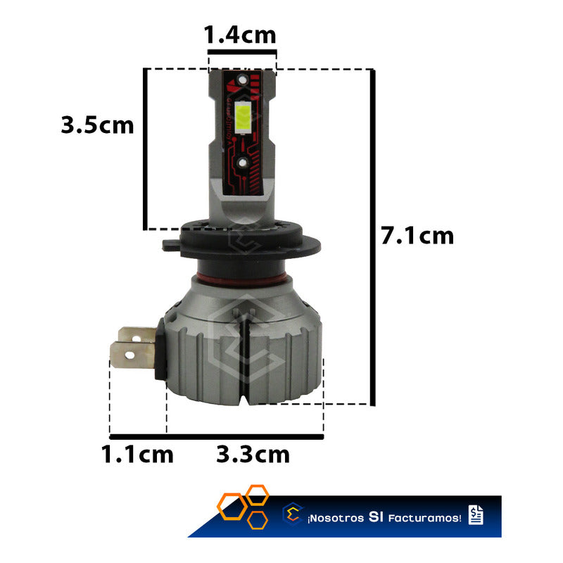 Kit Focos 12 Led H7 Alta Baja Plug And Play 10,000lm 12-24v H7