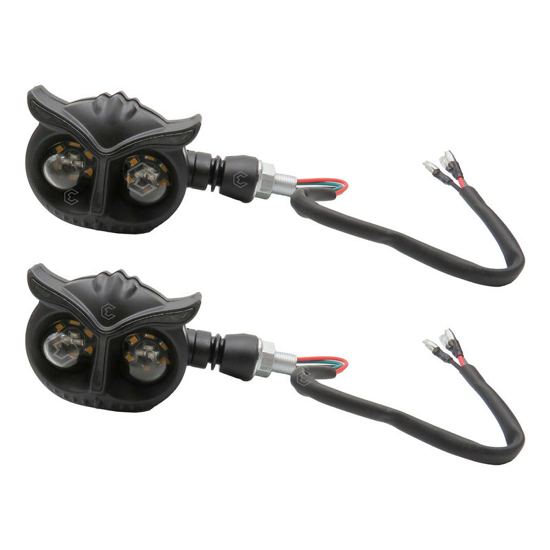 2 Faros Direccionales Universal 26 Leds Búho Moto Tricolor