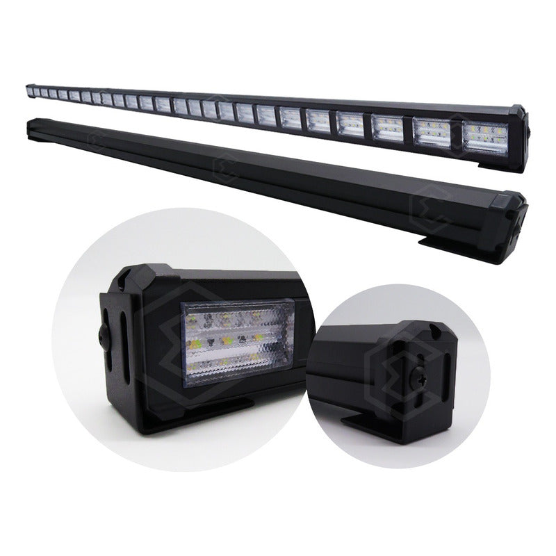 Barra 432 Led 19 Funciones 24 Módulos Bicolor Estrobo 12-24v