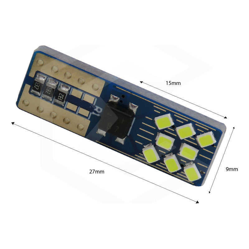 Kit De 10 Focos Pellizco T10 16 Leds Doble Polaridad Canbus