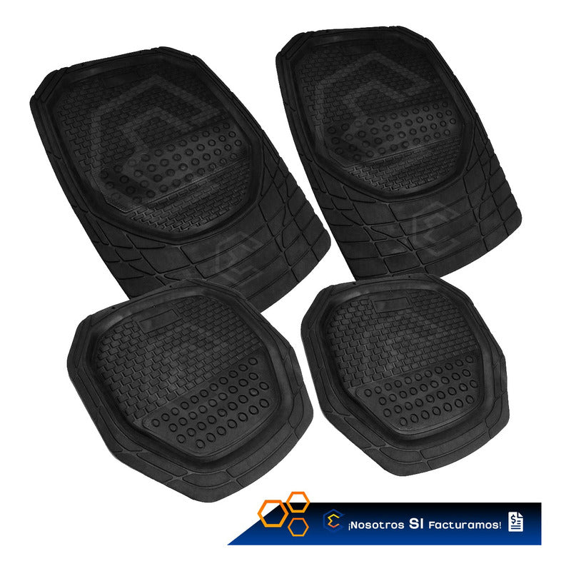 Tapete Tipo Charola Uso Rudo Auto Camioneta Juego 4 Piezas