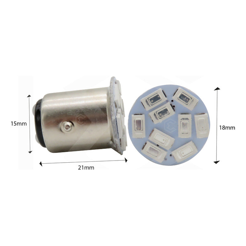 10 Focos 9 Leds 1157 1034 1156 1141 Direccional Reversa Stop
