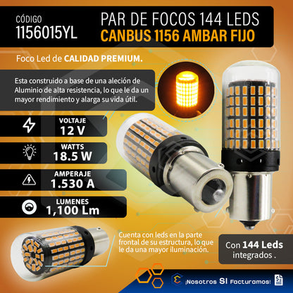 Par Focos 1156 1141 144 Leds Canbus Cristal Cuartos Stop 12v