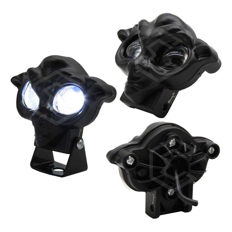 Par Faros 12 Leds 2 Lupas Bicolor Fijo Estrobo Duende 12-24v