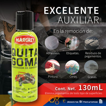 5 Removedor Adhesivo Multiuso Quita Goma Chicle 130ml Magrey