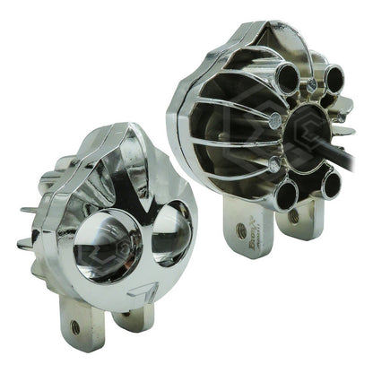 Faros Universales Cara De Flama Bicolor Fijo Estrobo 12-24v