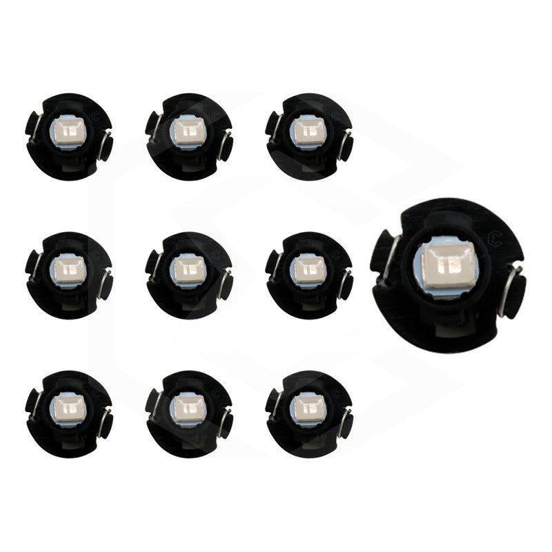 Kit 10 Focos Led T4.2 10 Mm Clúster Para Tablero Fija 12v