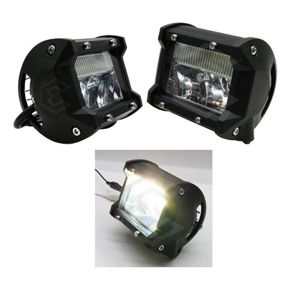Par Faros Universal Rectangular 6 Hiperled Blanco Fijo 12-24