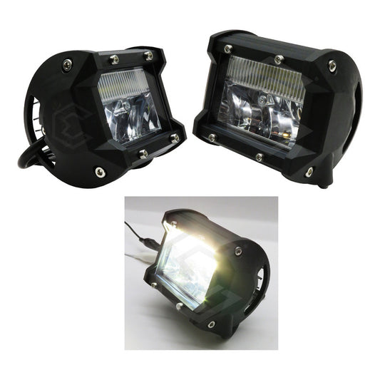 Par Faros Universal Rectangular 6 Hiperled Blanco Fijo 12-24