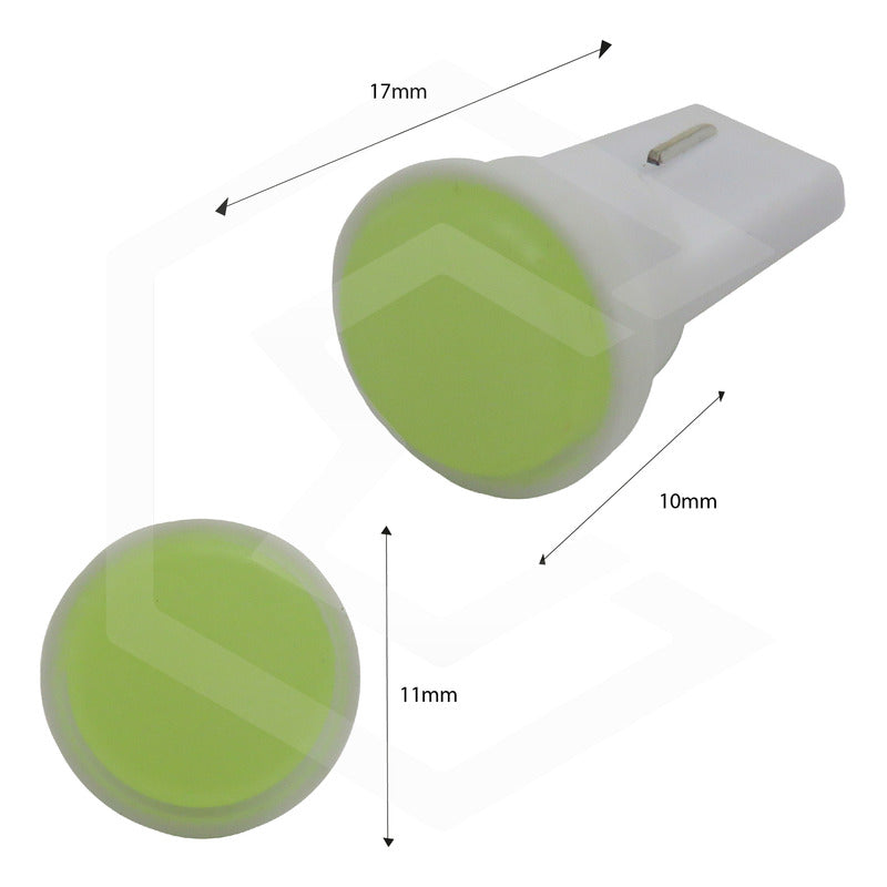 Kit De 10 Focos De Pellizco T10 1  Led Cob Alta Potencia 12v