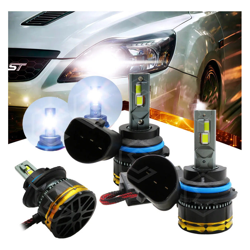 2 Focos Led 9004 Canbus Ventilador Alta Baja 28,000lm 9-36v 9004