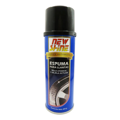 3 Espuma Para Llantas New Shine Renovador De Color Y Brillo Azul Claro