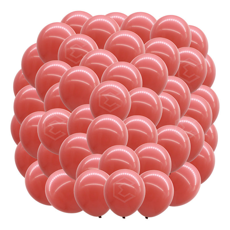 Bolsa 100 Globos Rosa Brillos #10 Adorno Fiestas Bodas Latex Rosa