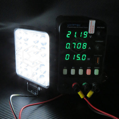 Par De Faros Cuadrados 33 Leds Aro De Luz Cruz Ip67 12-24v