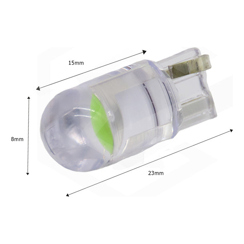 10 Focos Pellizco T10 1 Hiper Leds Cristal Alta Potencia 12v