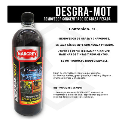 2 Desgramot 1lt Removedor Grasa Pesad Chapopote Biodegradabl Agua