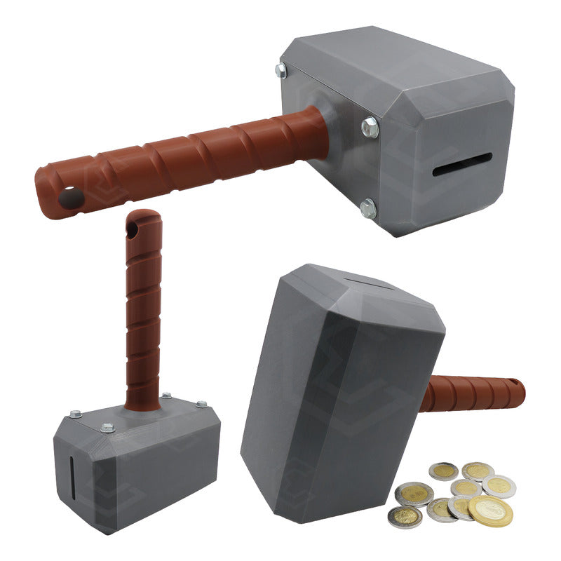 Alcancía Martillo Batalla Thor Avengers Marvel 36cm 3d Petg Martillo