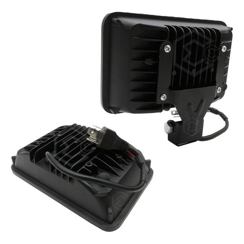 Par Unidad 4x6 99 Led Blanco Aro De Angel  Alta/baja 12/24v