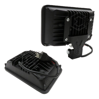 Par Unidad 4x6 99 Led Blanco Aro De Angel  Alta/baja 12/24v